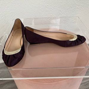 Loeffler Randall purple satin flats